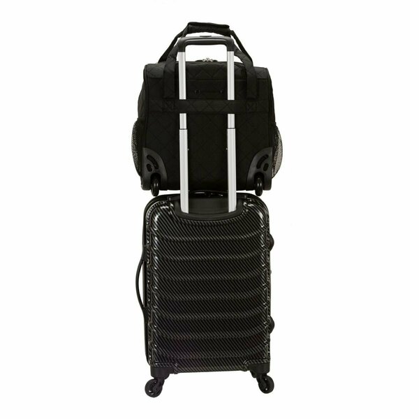 Rockland 9 x 14 x 15 in. Melrose Wheeled Underseat Carry-On Charcoal BF31-CHARCOAL